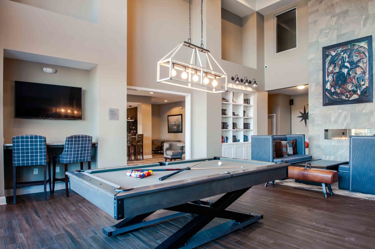 The Haven at Atwater Village clubhouse with pool table - Malvern, PA