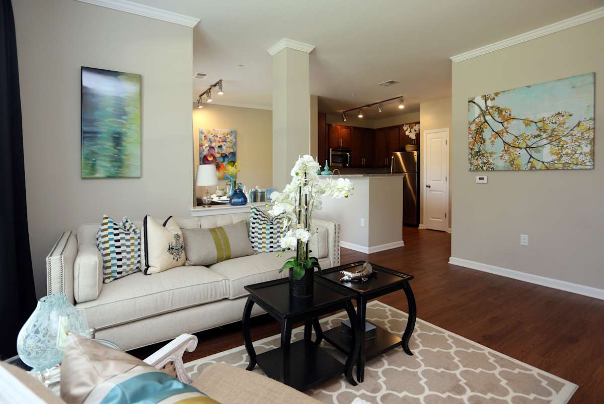 Millstone at Kingsview open living area in model home - Germantown, MD