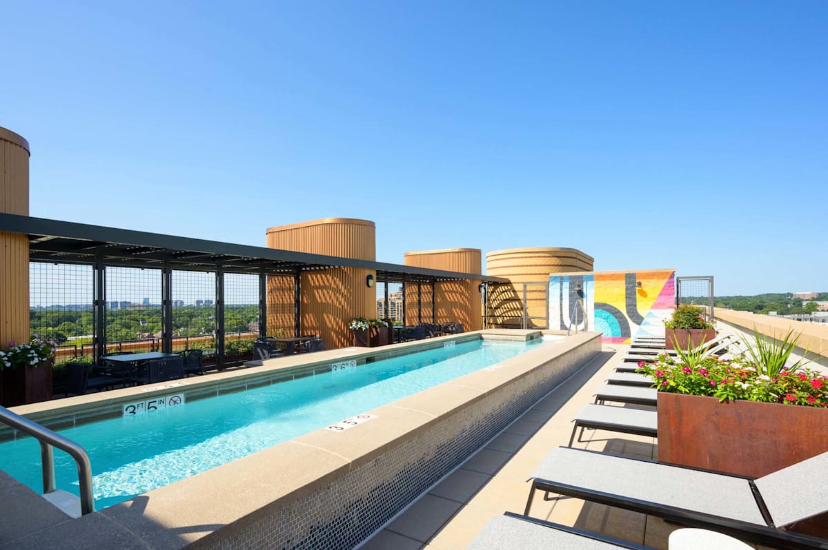 The Beacon Clarendon rooftop pool - Arlington, VA