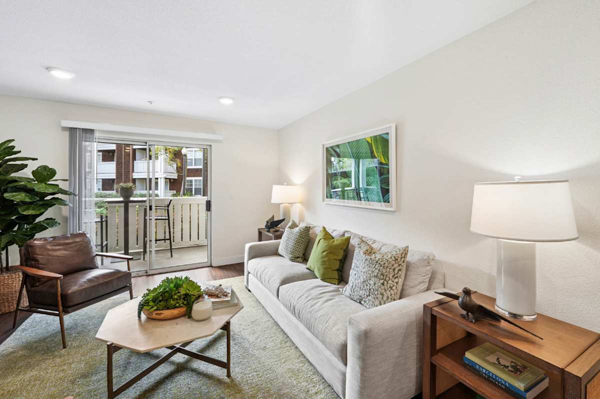 Pescadero Apartments living room interior - Redwood City, CA