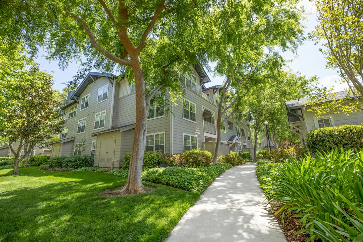 The Presidio Apartments landscaped grounds - Fremont, CA