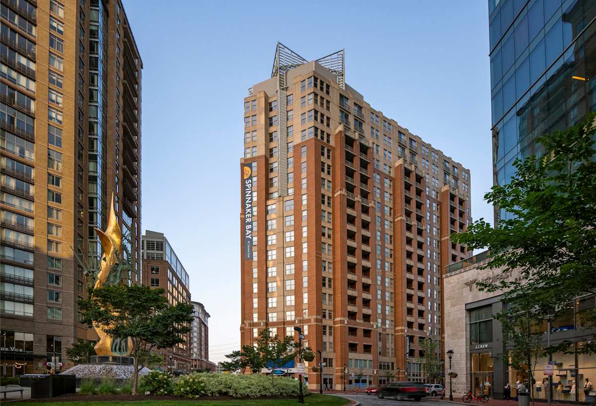 Spinnaker Bay at Harbor East exterior waterfront building - Baltimore, MD
