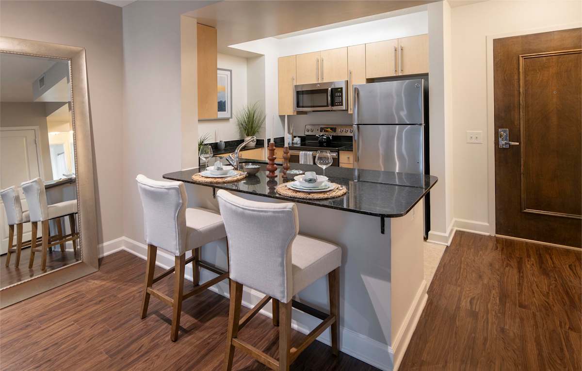 Spinnaker Bay at Harbor East apartment kitchen design - Baltimore, MD