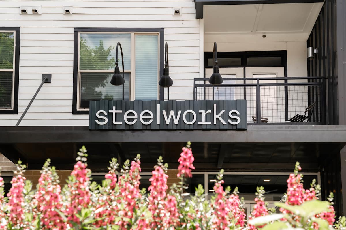 Steelworks exterior entry sign - Atlanta, GA