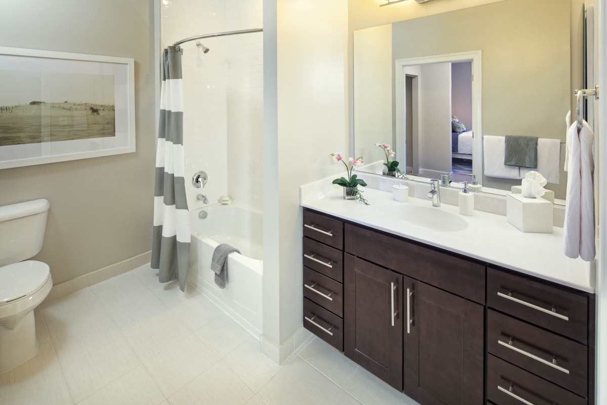 Takoma Central apartment bathroom with shower - Washington, DC