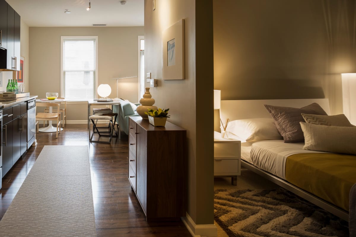 The Citron studio model bedroom area - Silver Spring, MD