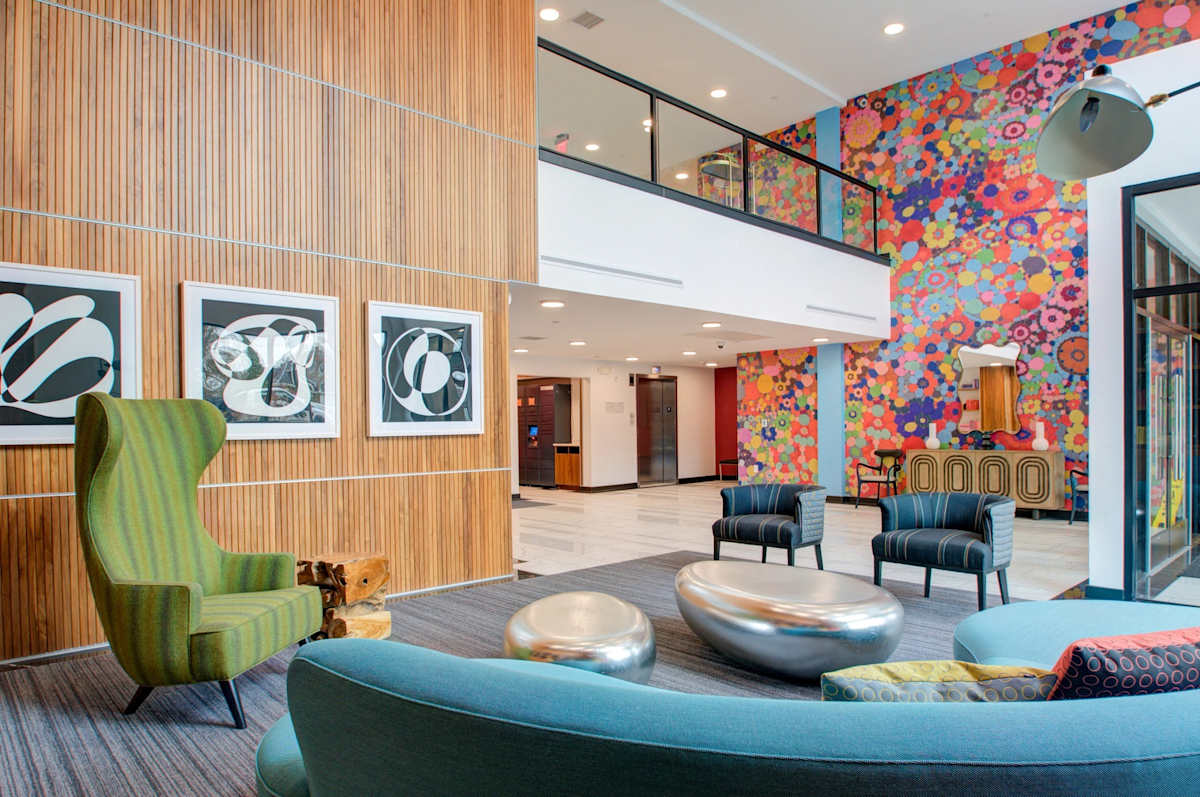 The Grant resident clubroom seating area - Bala Cynwyd, PA