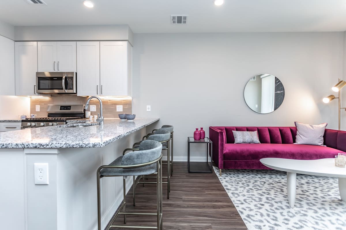 The Kelly open kitchen and living room - Bala Cynwyd, PA