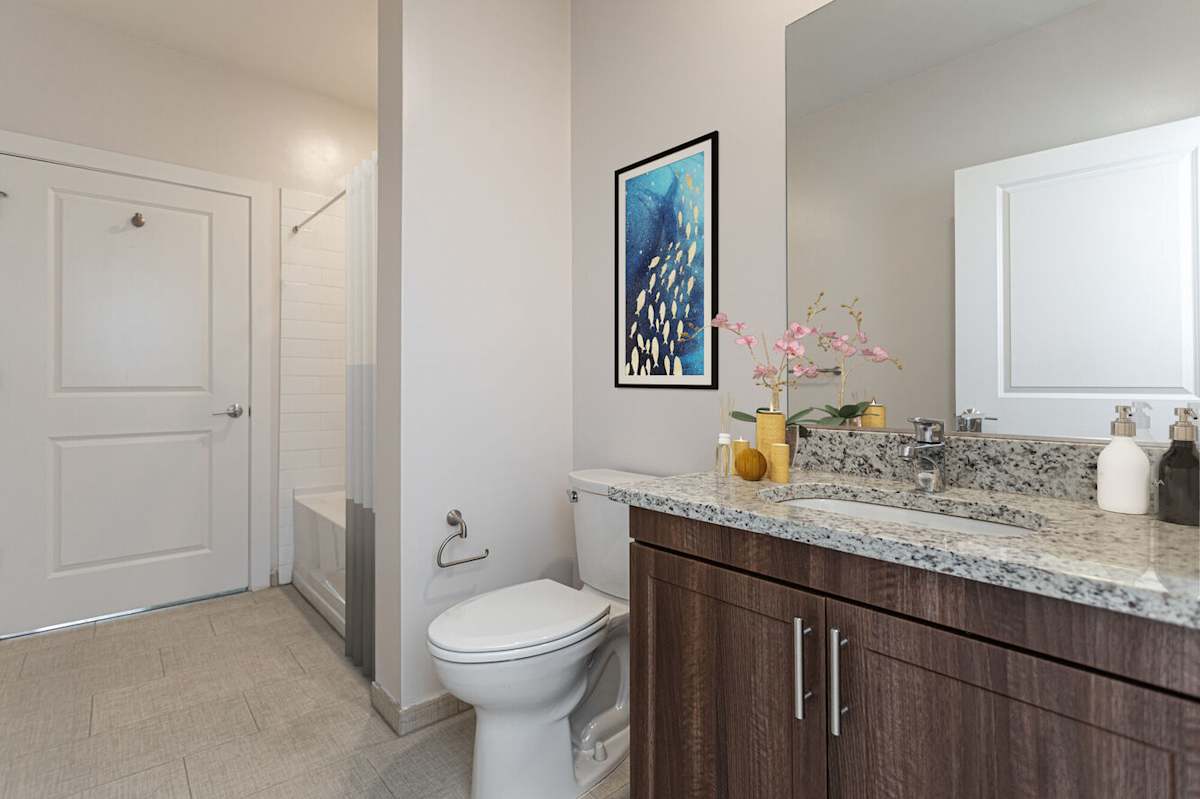 The Square apartment bathroom interior - Ardmore, PA