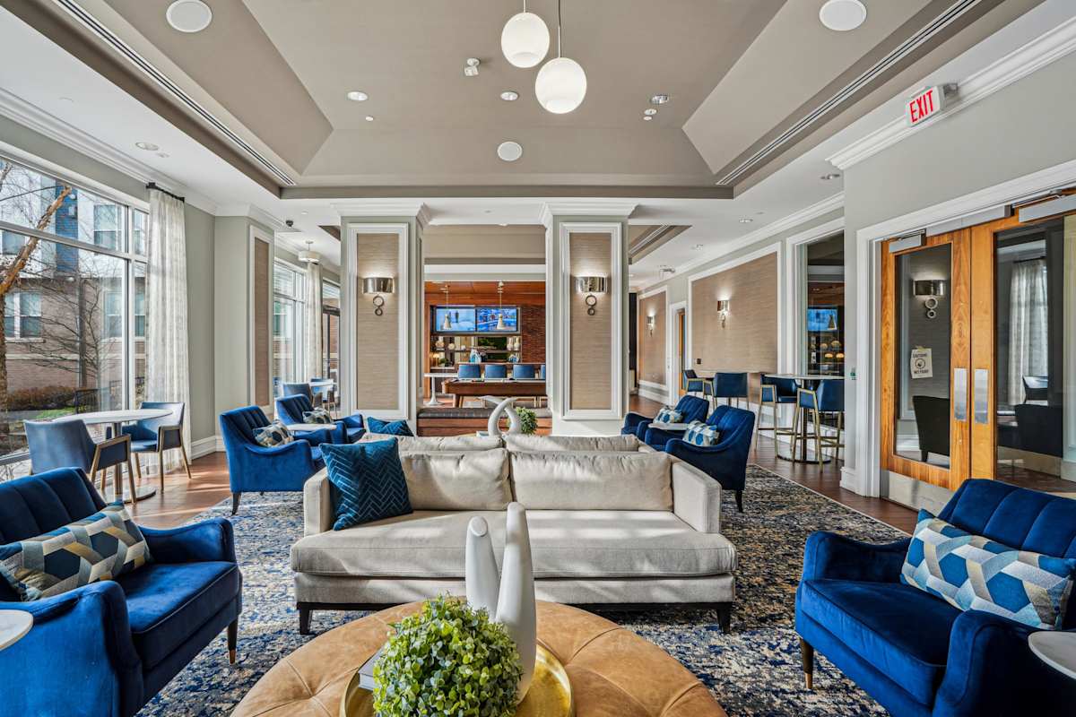 Watertown Mews clubroom seating - Watertown, MA