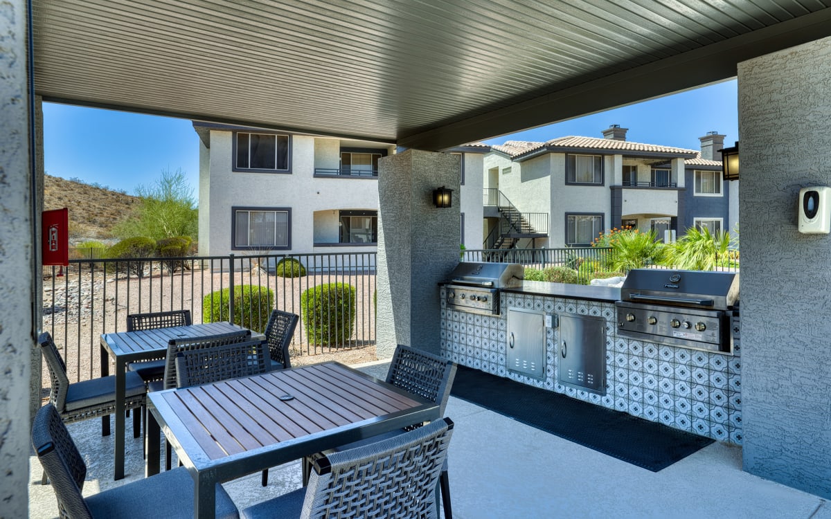 Outdoor grills at Mountainside.