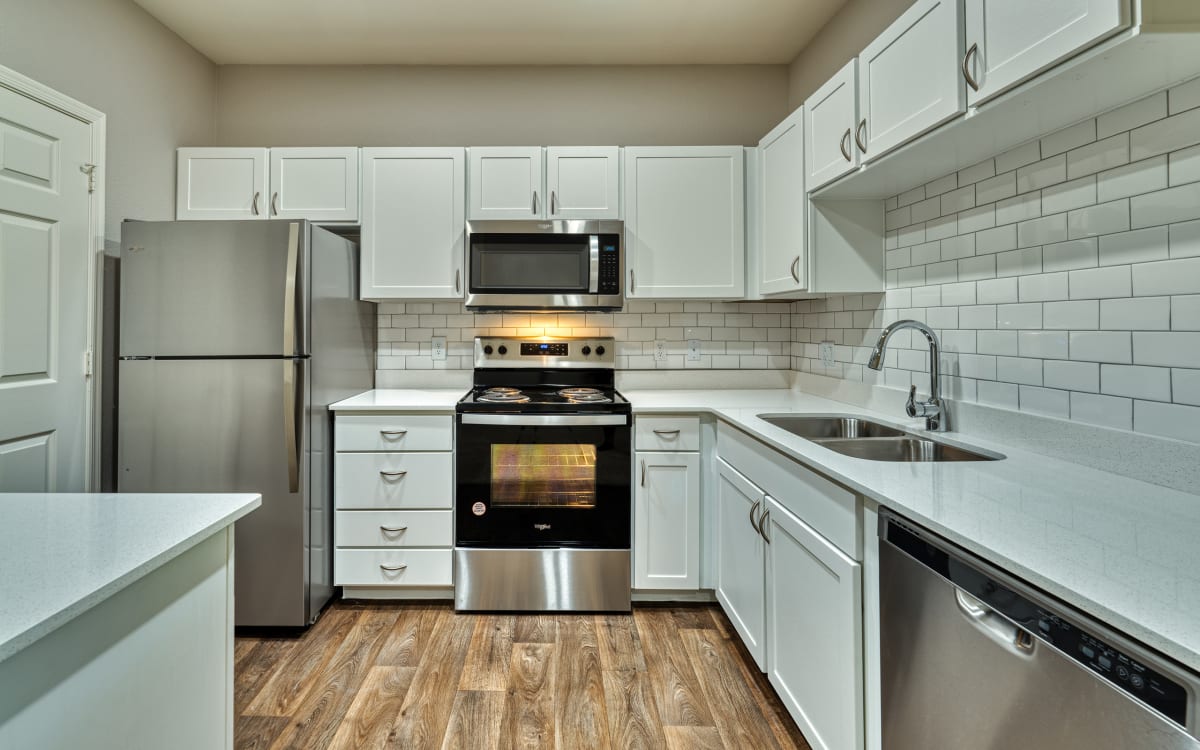 Apartment kitchen — representative home at Mountainside.