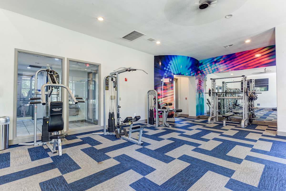 Fitness room at Sweetwater at Metro North.
