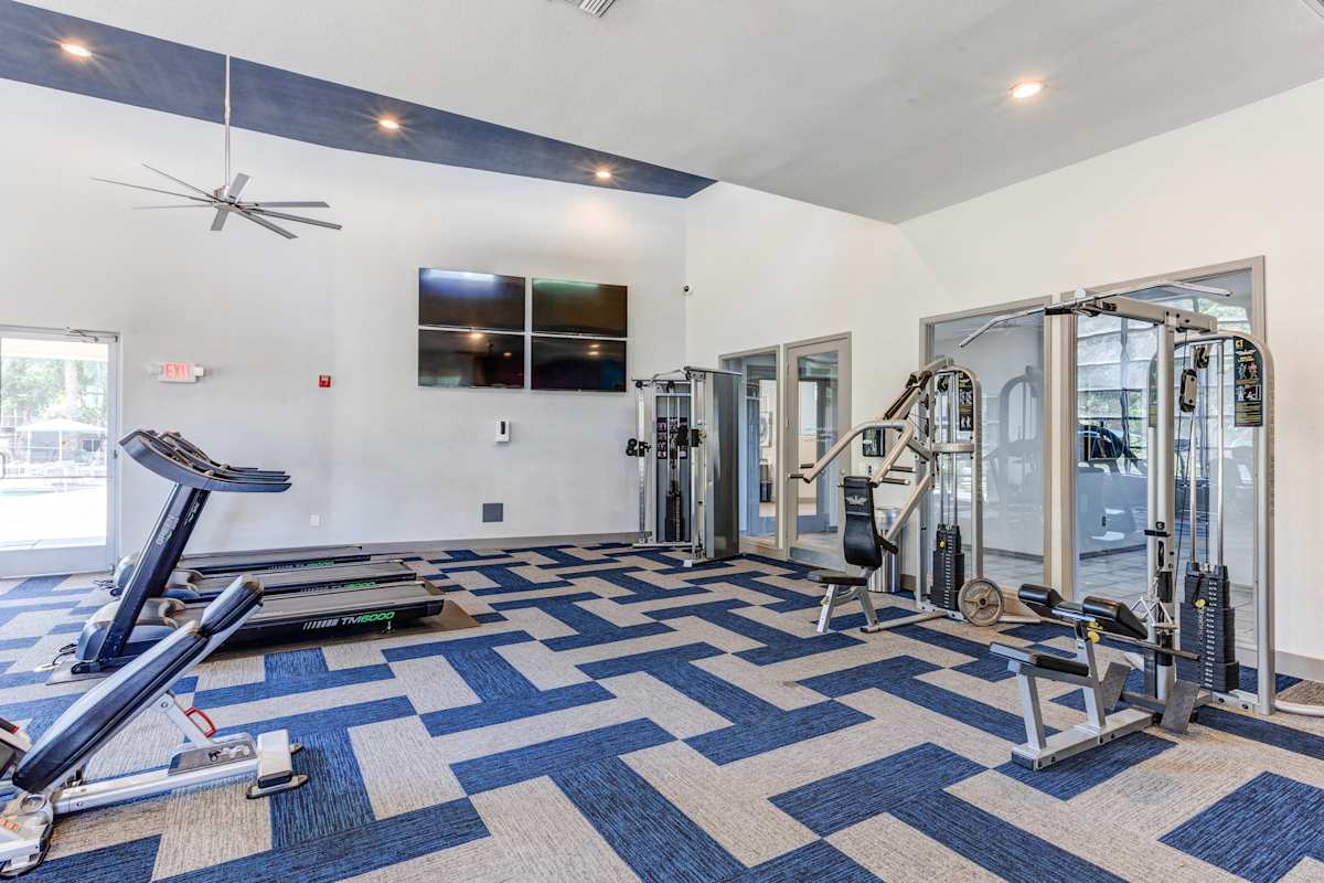 Fitness room at Sweetwater at Metro North.