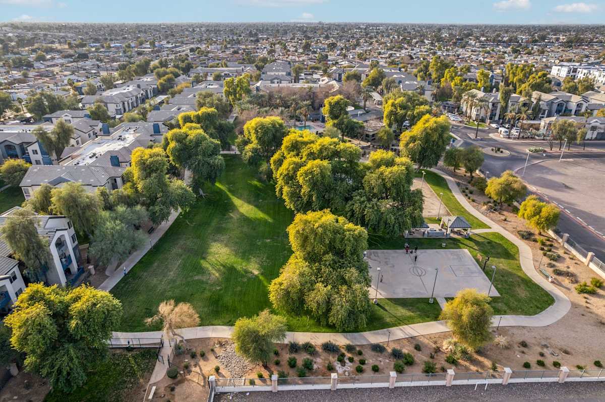 Aerial community view at Sweetwater at Metro North.