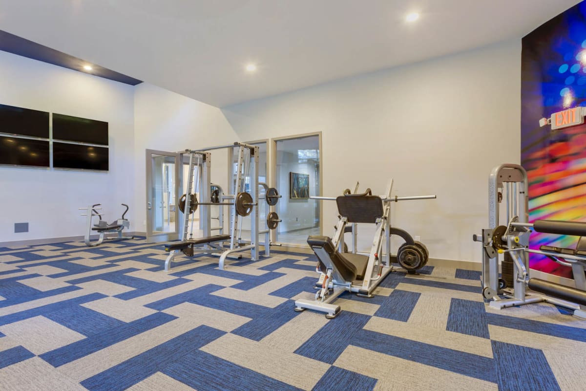 Fitness room at Sweetwater at Metro North.