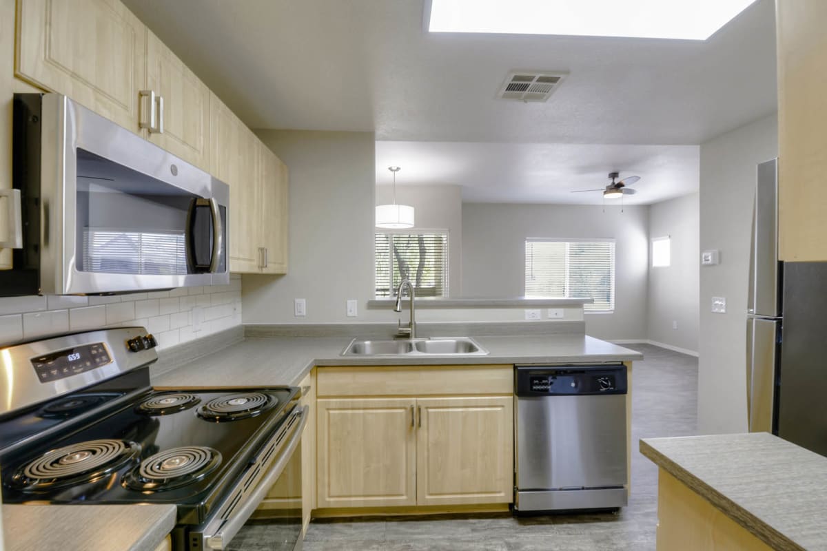 Apartment kitchen — representative home at Sweetwater at Metro North.