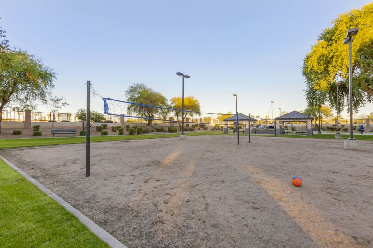 Volleyball court at Sweetwater at Metro North.