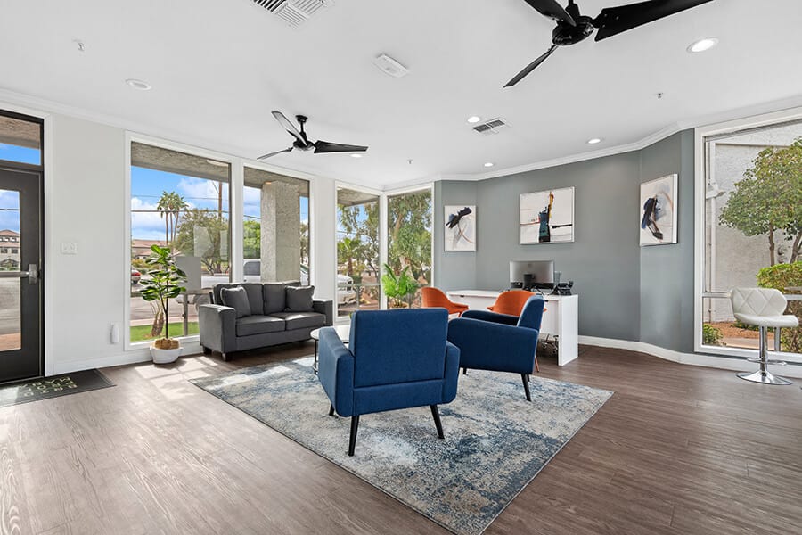 Shared interior space at Crystal Creek.
