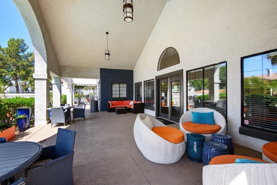 Shared outdoor space at Lore South Mountain.