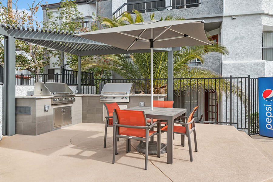 Outdoor grills at Crystal Creek.