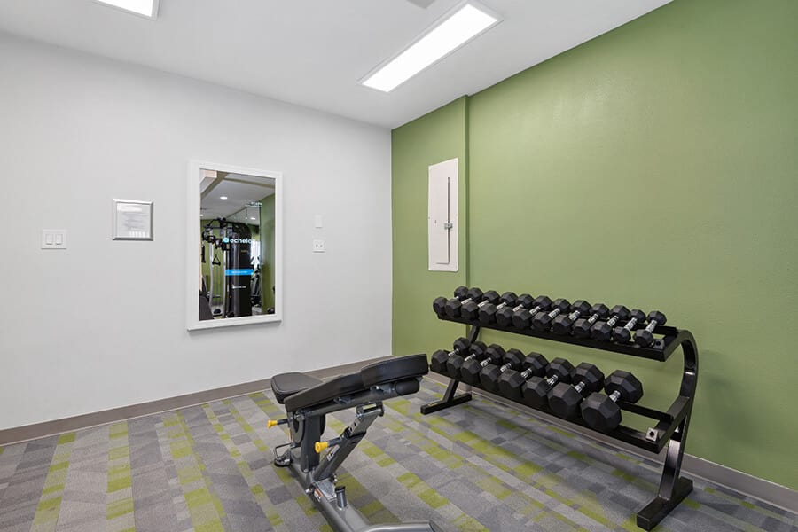 Fitness room at Crystal Creek.