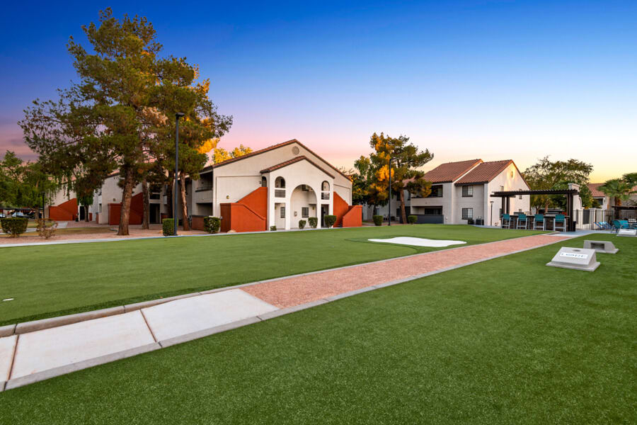 Courtyard and grounds at Lore South Mountain.