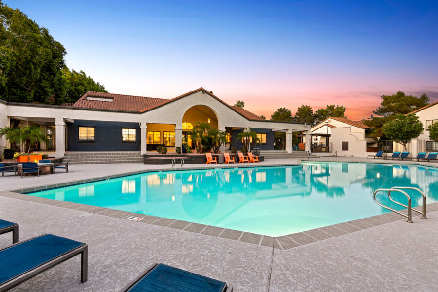 Pool and poolside area at Lore South Mountain.