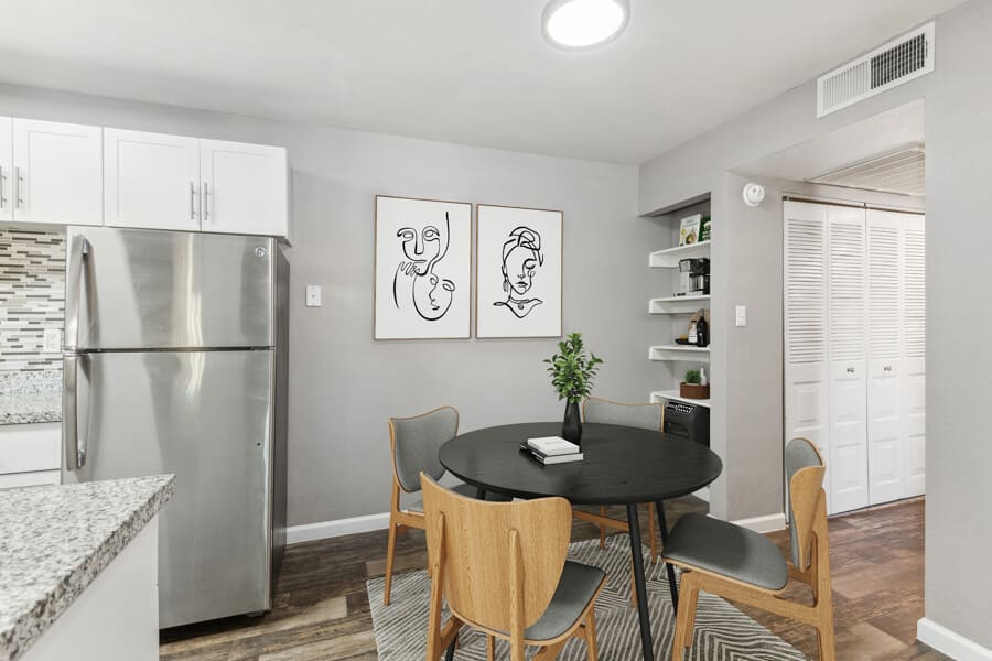 Apartment kitchen — representative home at Lore South Mountain.