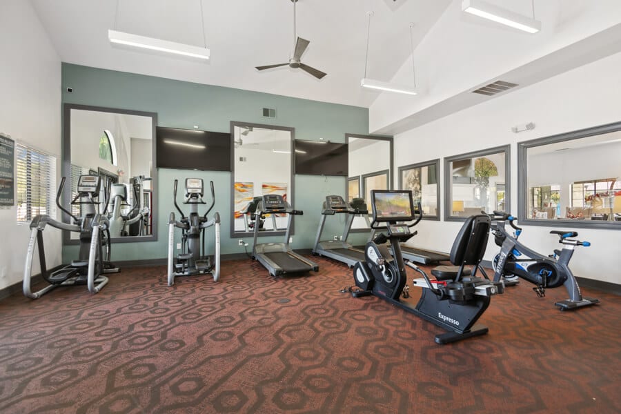 Fitness room at Lore South Mountain.