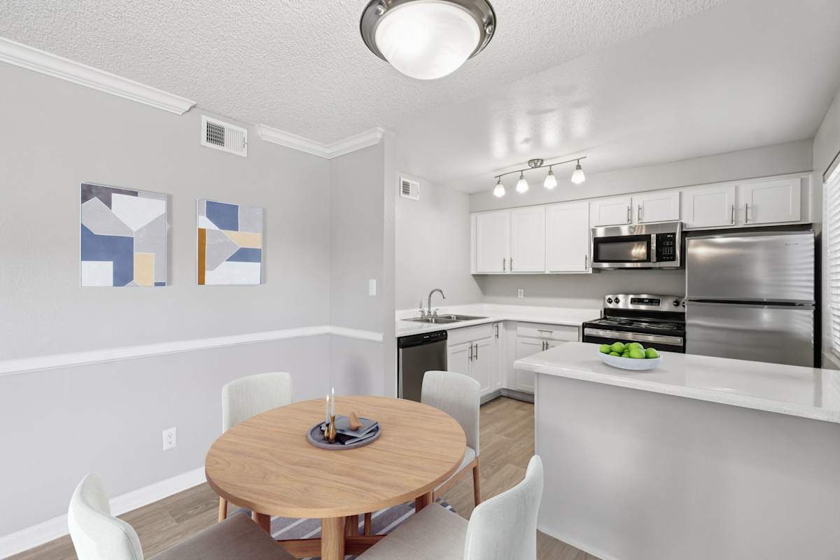 Virtually staged dining area at Granite Bay.