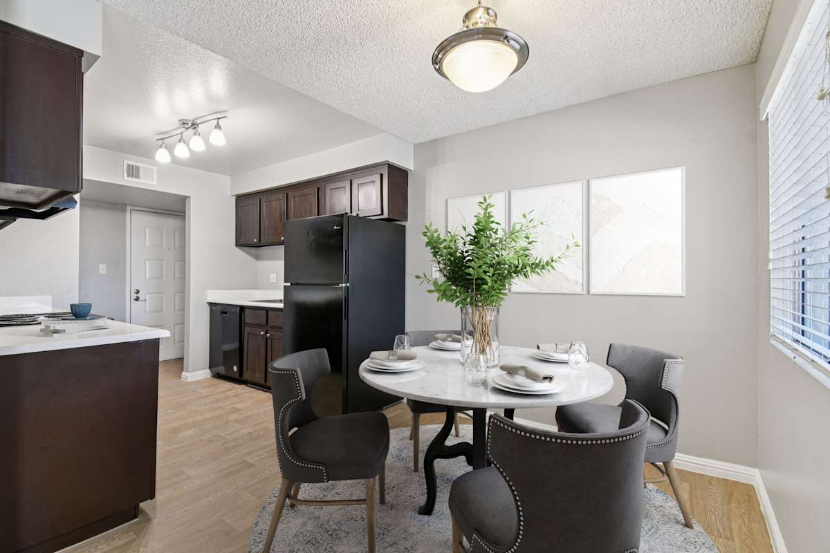 Virtually staged dining area at Granite Bay.