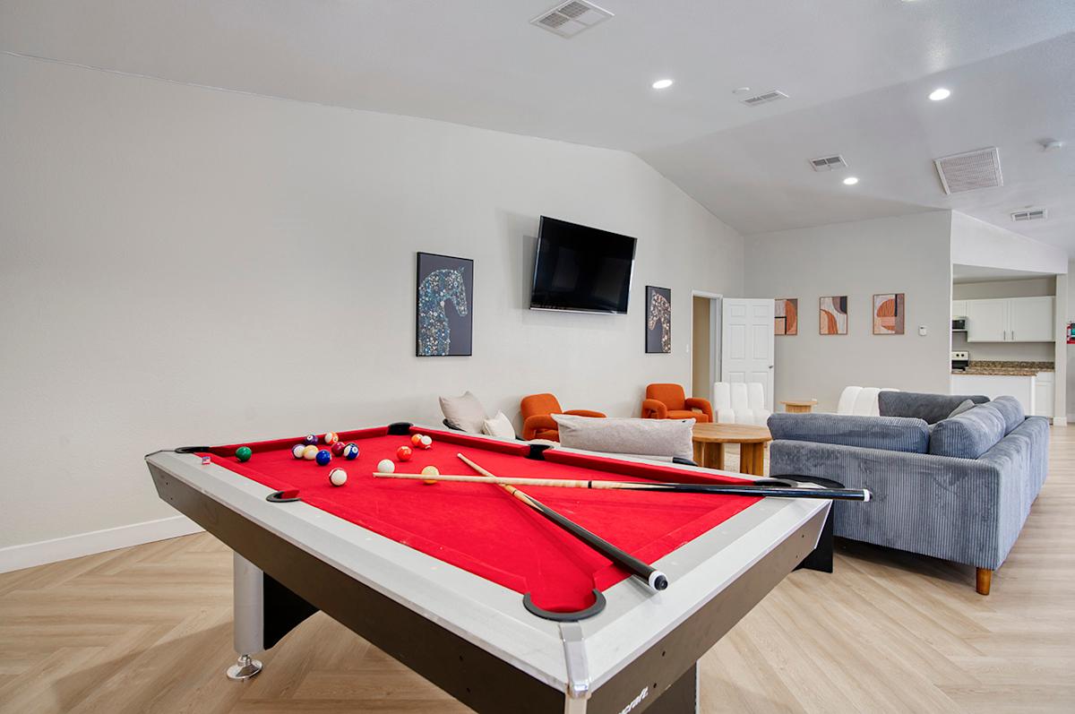 Shared game room at Granite Bay.