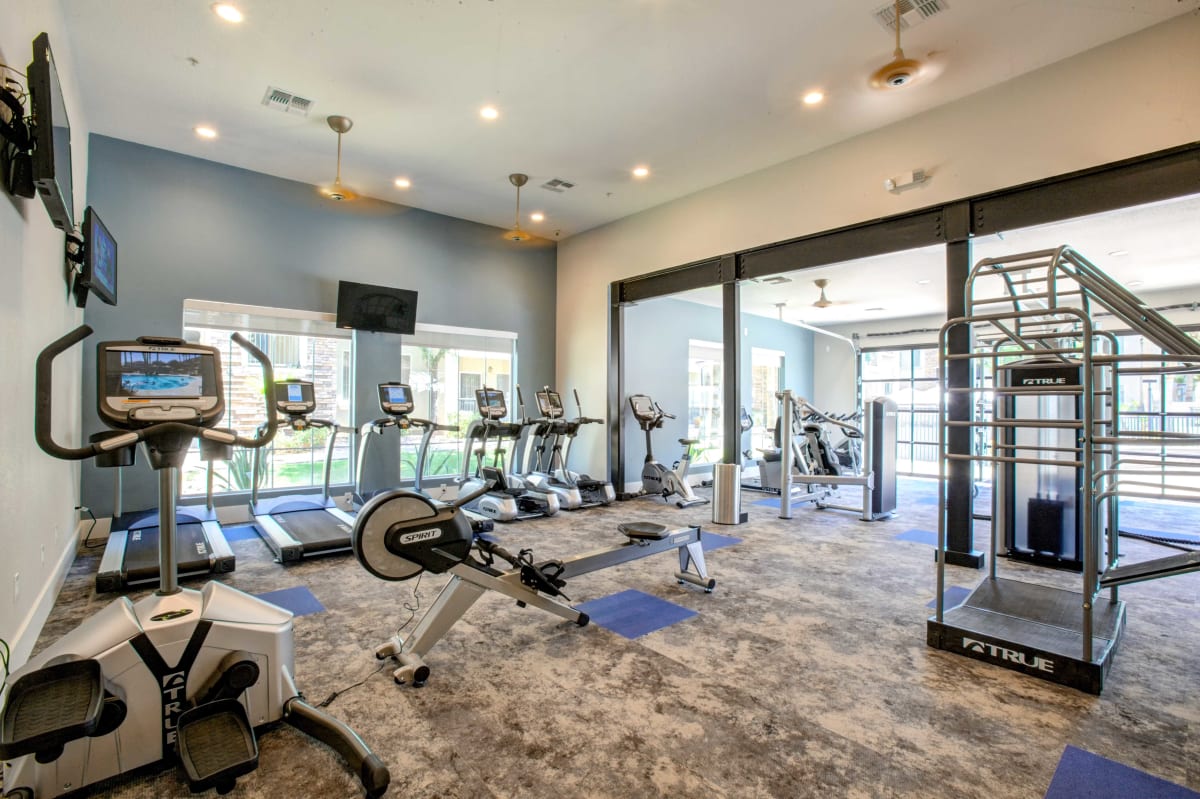 Fitness studio with cardio equipment at Ironhorse at Tramonto.