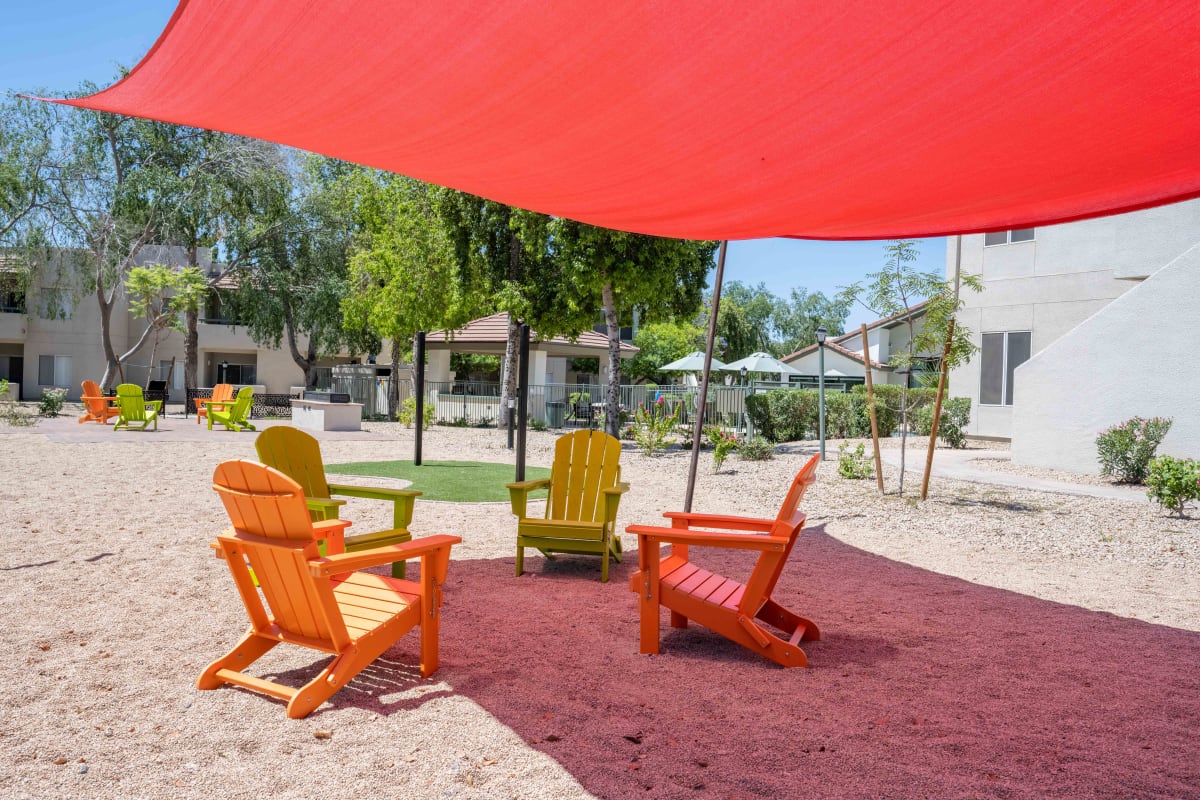 Shared outdoor space at Village at Lakewood.