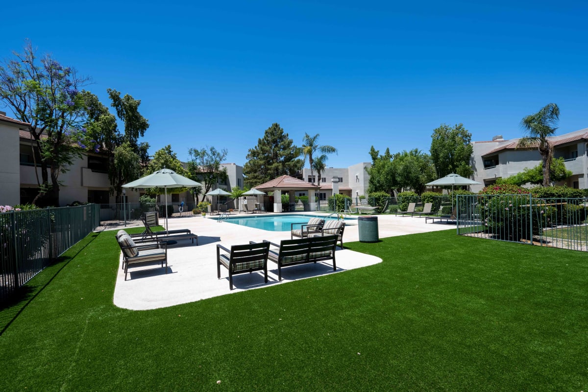 Shared outdoor space at Village at Lakewood.