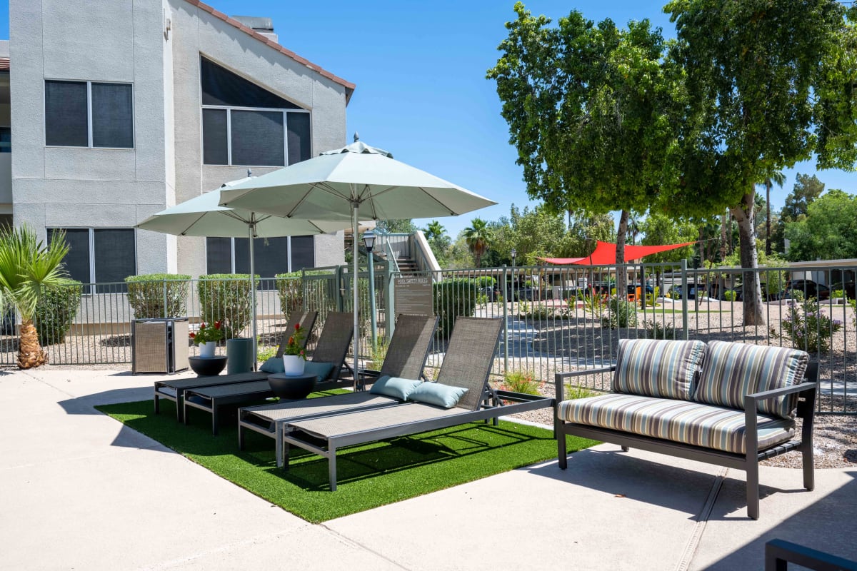 Shared outdoor space at Village at Lakewood.