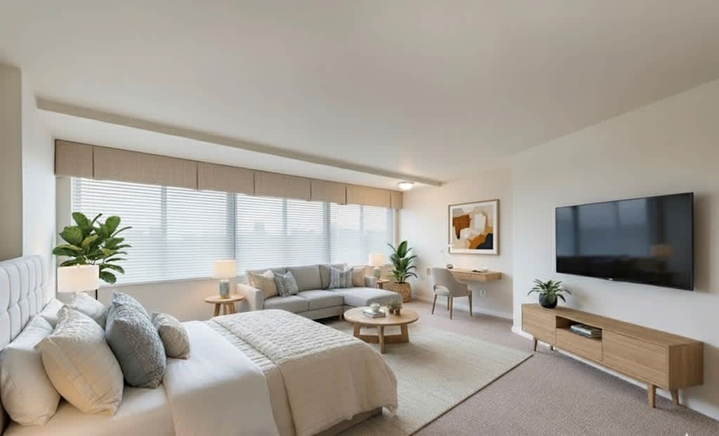 The 925 Apartments studio apartment interior - Washington, DC