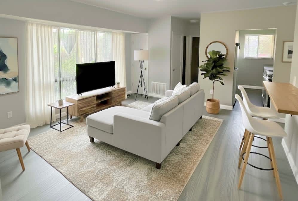 Park Pleasant Apartments living area with TV - Washington, DC