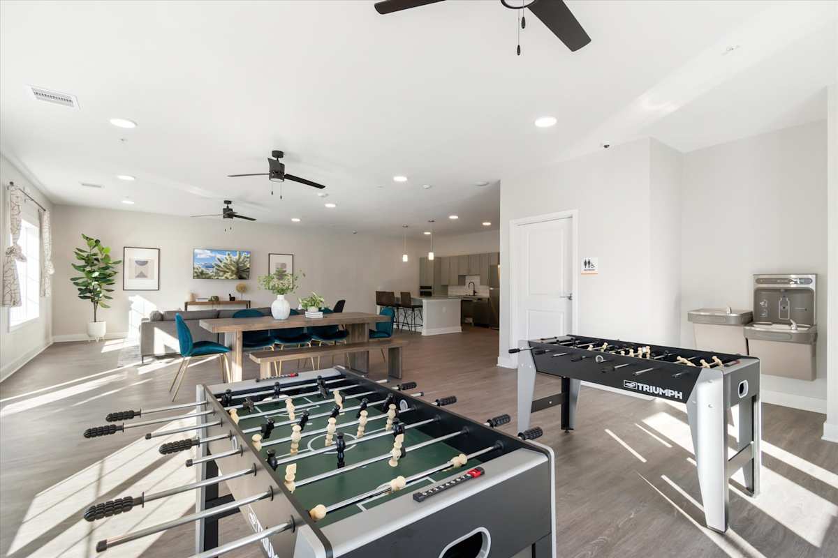Shared game room at Sunland Flats.