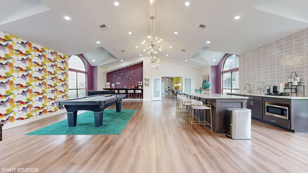 The Vale Apartments and Townhomes clubhouse bar and game room - Cordova, TN