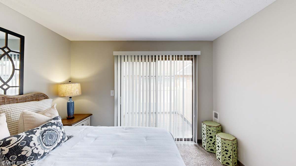 Springburne at Polaris Apartments bedroom with large window - Columbus, OH