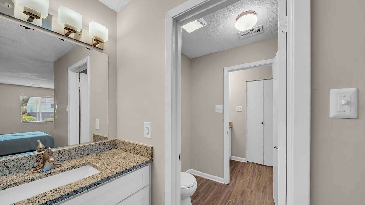 The Stella Apartments renovated bathroom - Memphis, TN