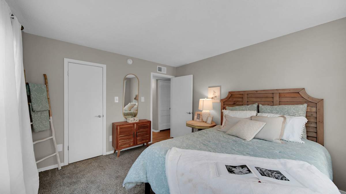 The Local Apartments spacious bedroom with large window - Memphis, TN