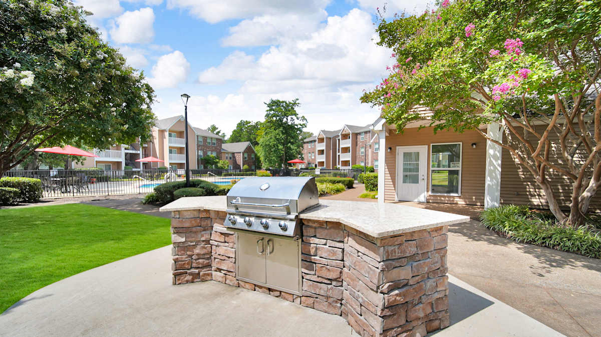 The Local Apartments community BBQ grill area - Memphis, TN