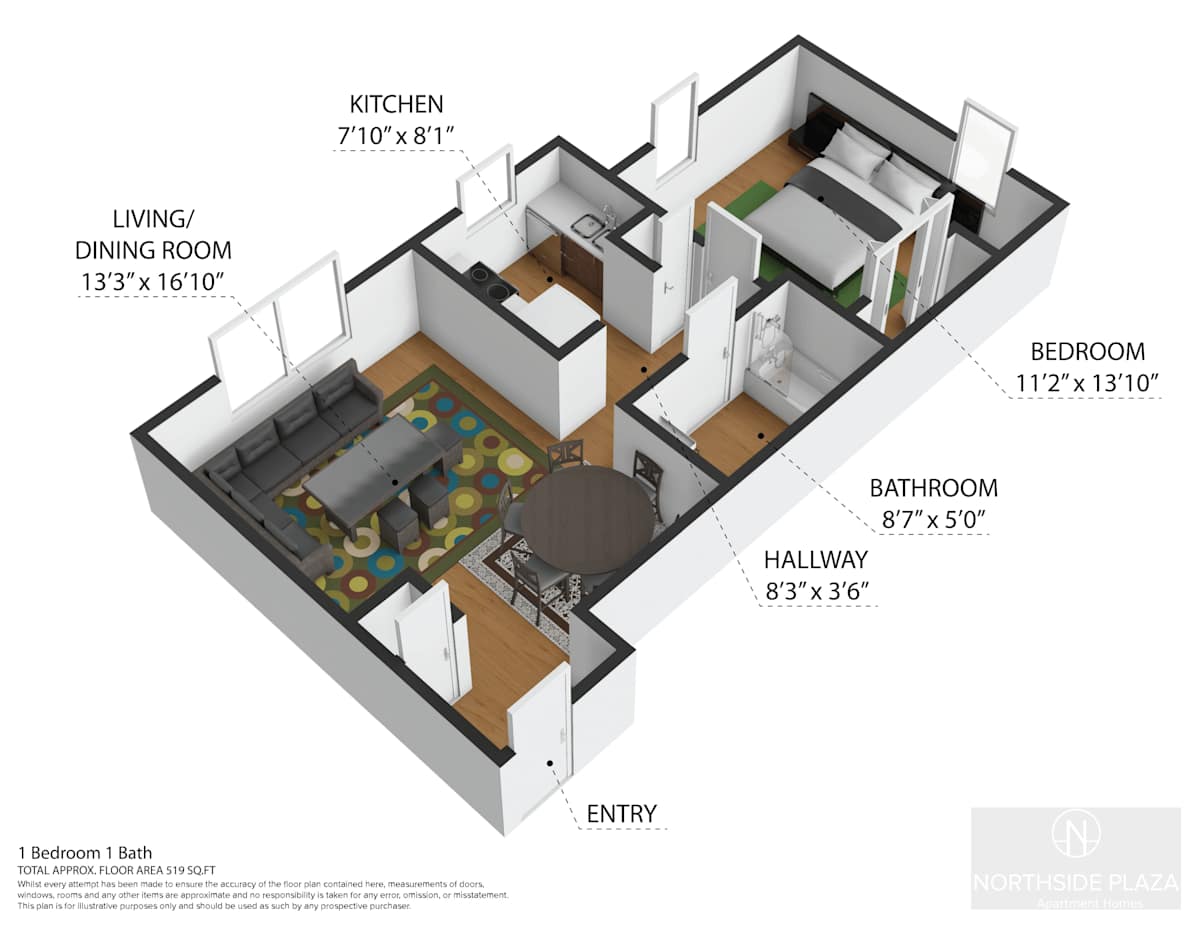 Floor Plans of Northside Plaza in Atlanta, GA