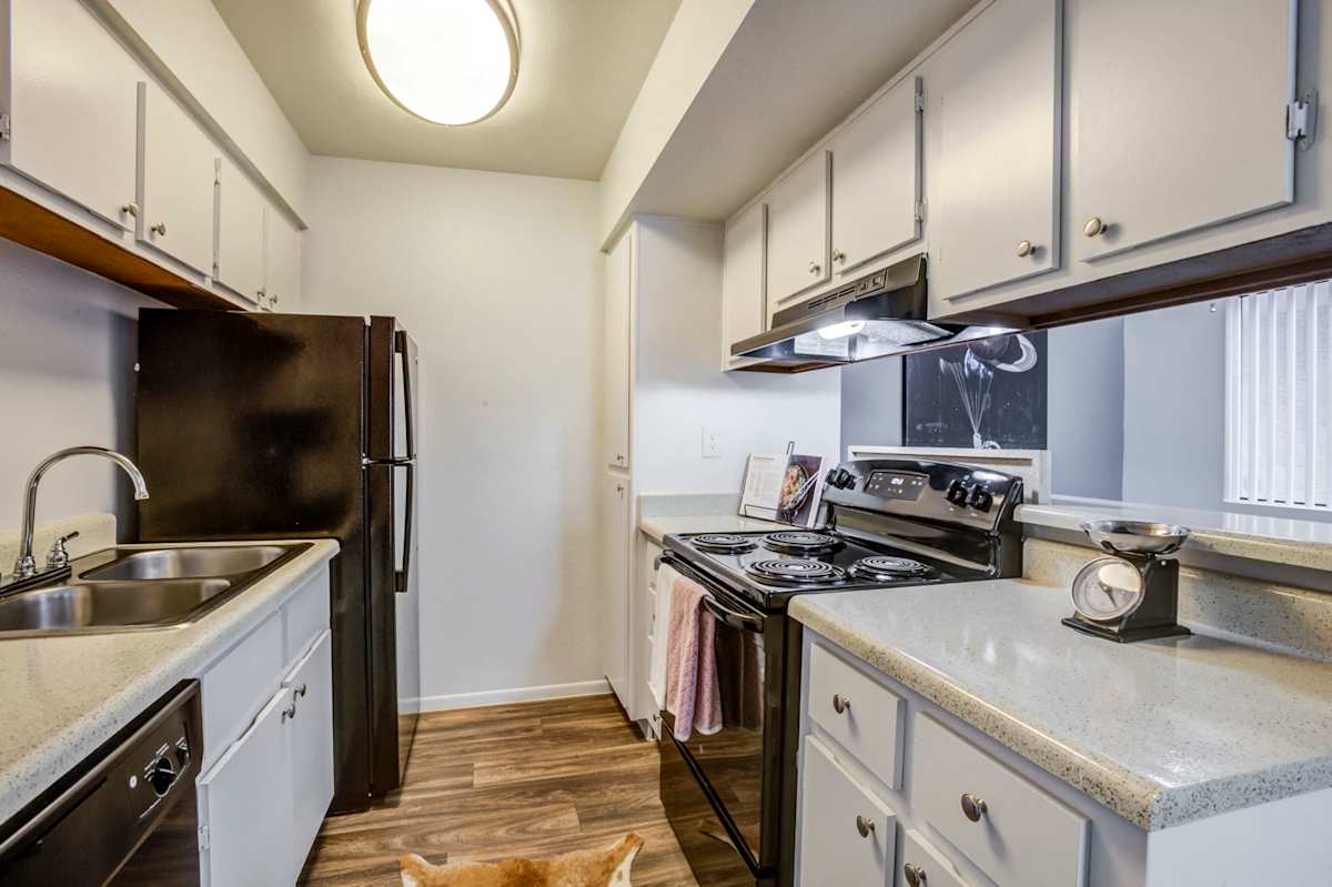 Apartment kitchen — representative home at Stonybrook Apartments.