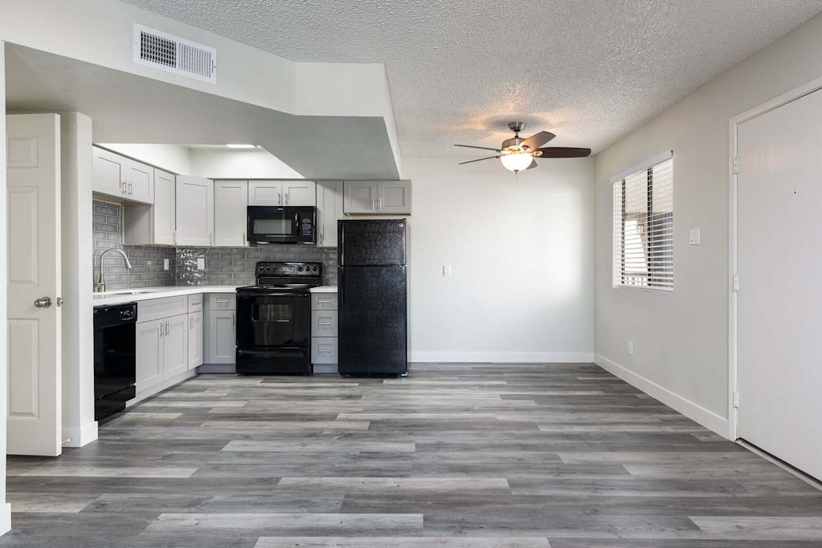 Apartment kitchen — representative home at Stonybrook Apartments.