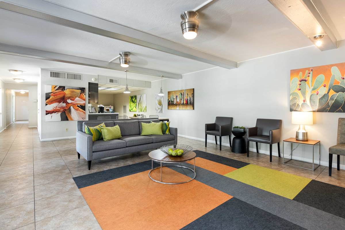 Shared interior space at Arcadia Villa Apartments.