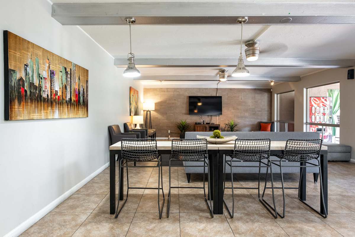 Shared interior space at Arcadia Villa Apartments.